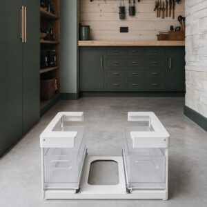 Pipe-Around Vanity Caddy