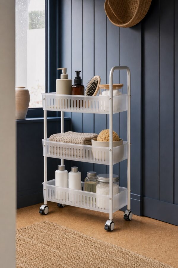 Slim Bathroom Rolling Cart