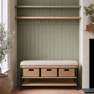Shoe Bench Basket Set