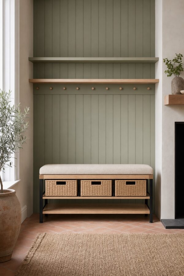 Shoe Bench Basket Set