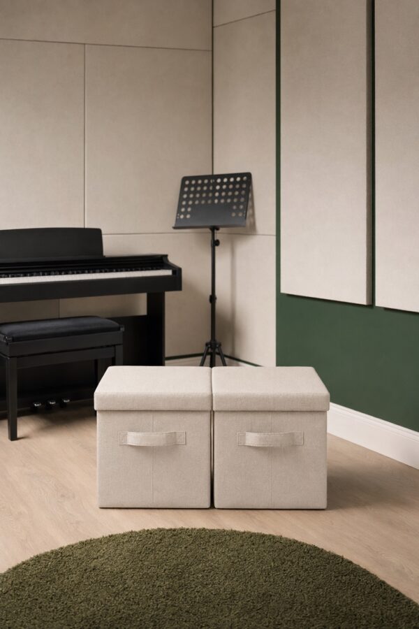 Storage Ottoman Cube Pair