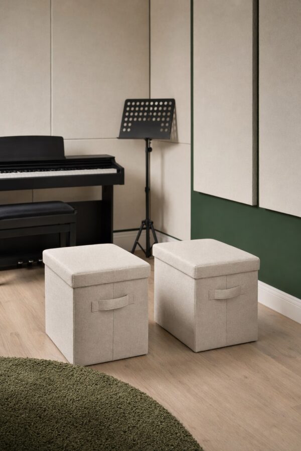Storage Ottoman Cube Pair